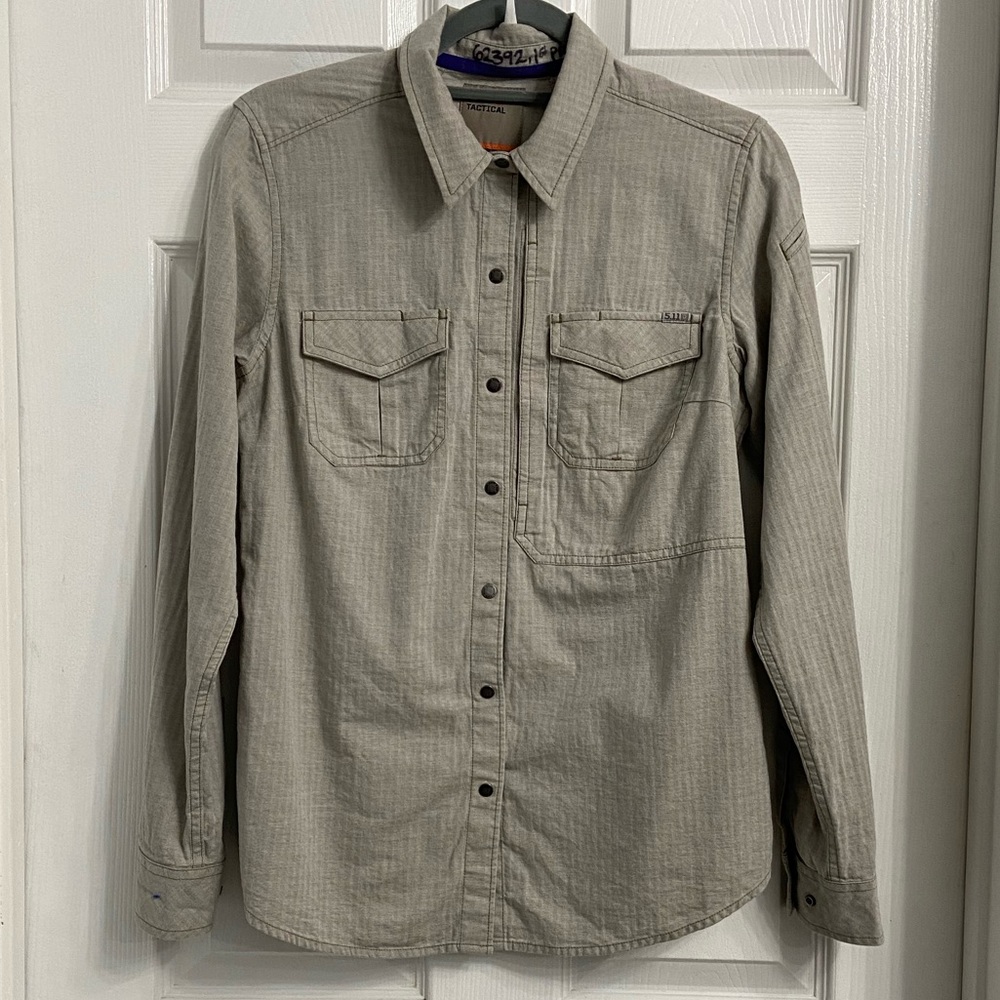 5.11 Tactical Snap Button Blouse Gray Size Size Small